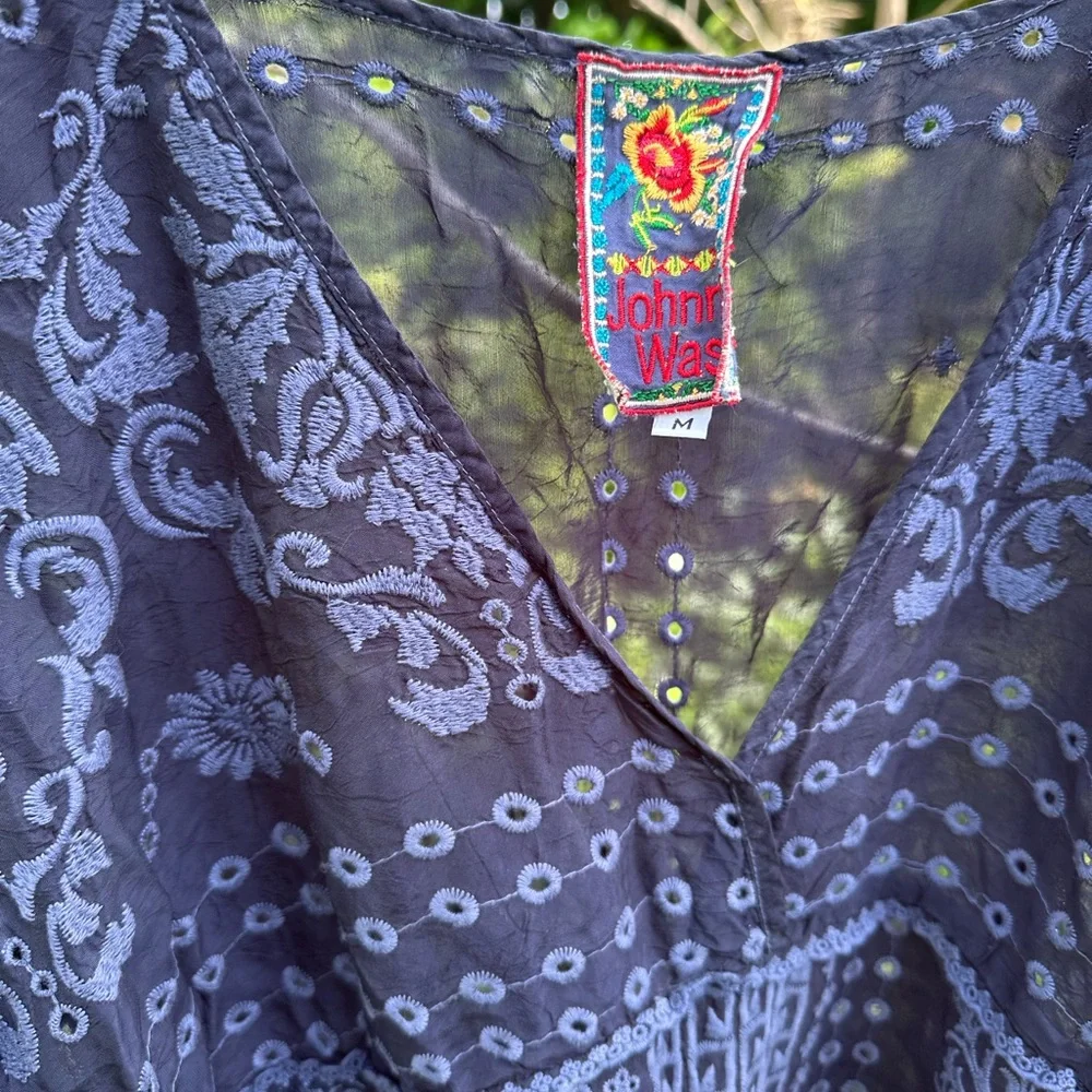 Johnny Was Embroidered Blouse - Picture 1 of 6